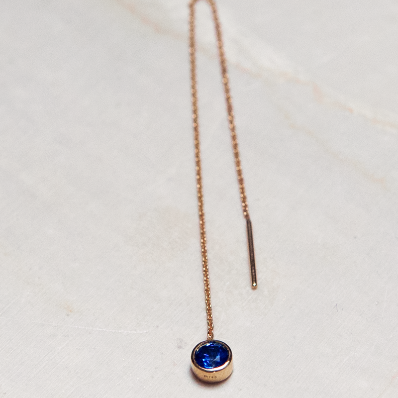 Blue Topaz Gemstone Drop Earring