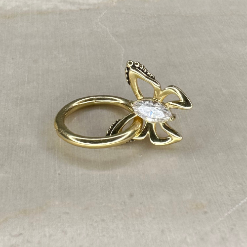 Yellow gold butterfly charm
