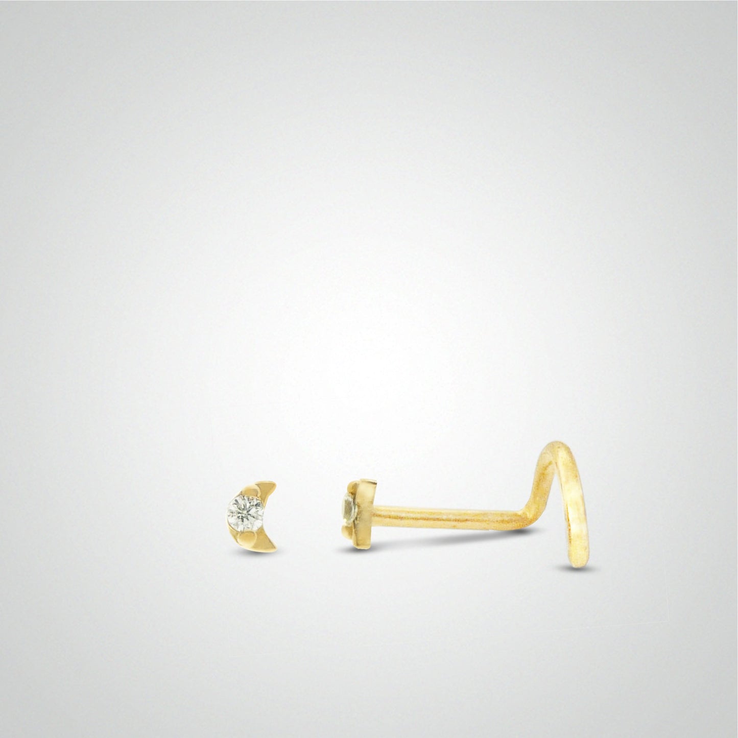Piercing de nez lune or jaune