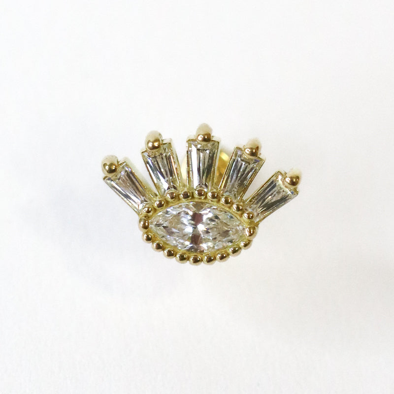 Screw-on "mystical" piercing in 18-carat yellow gold