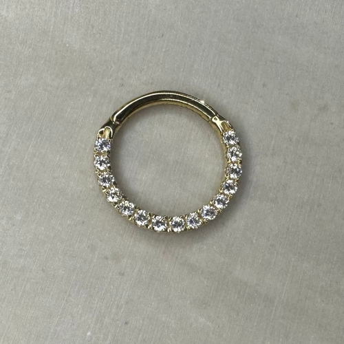 Clicker daith piercing with zirconium oxides