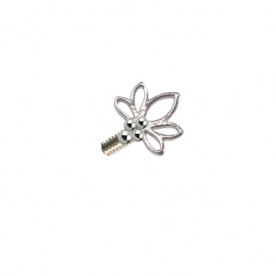 Piercing hélix or blanc fleur de lotus