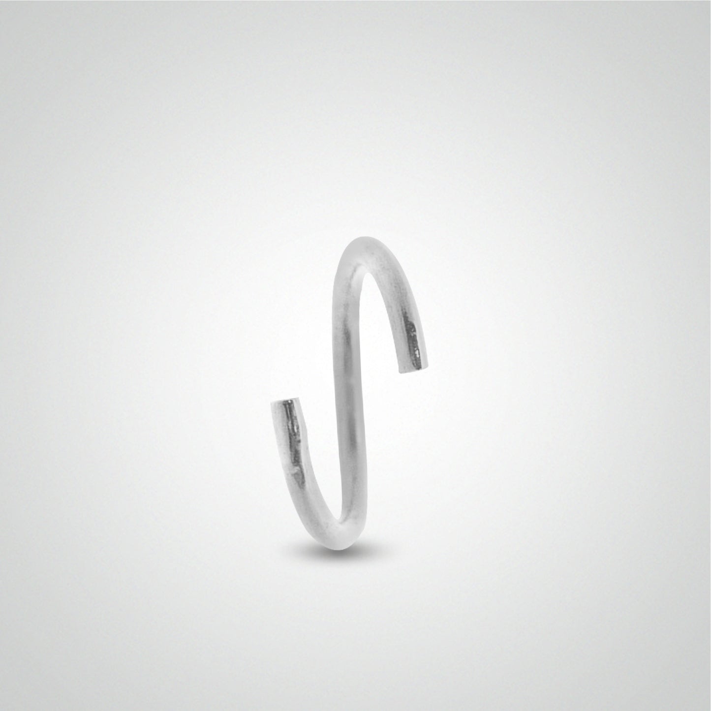Piercing anneau à écarter avec boule en or blanc (1,2mm)