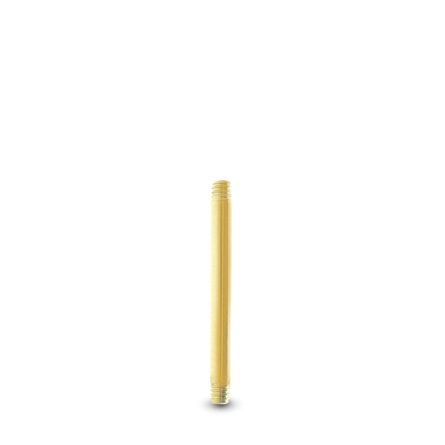 Barre droite en or jaune pour piercing, vendue seule.