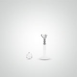 White gold helix piercing with zirconium oxide