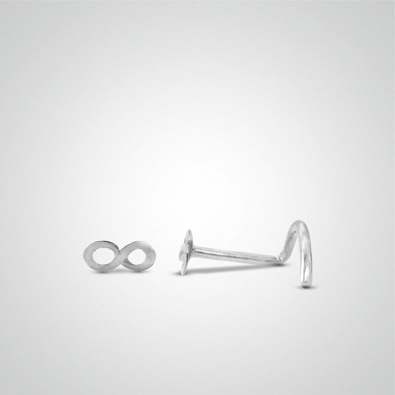 Piercing de nez infini or blanc