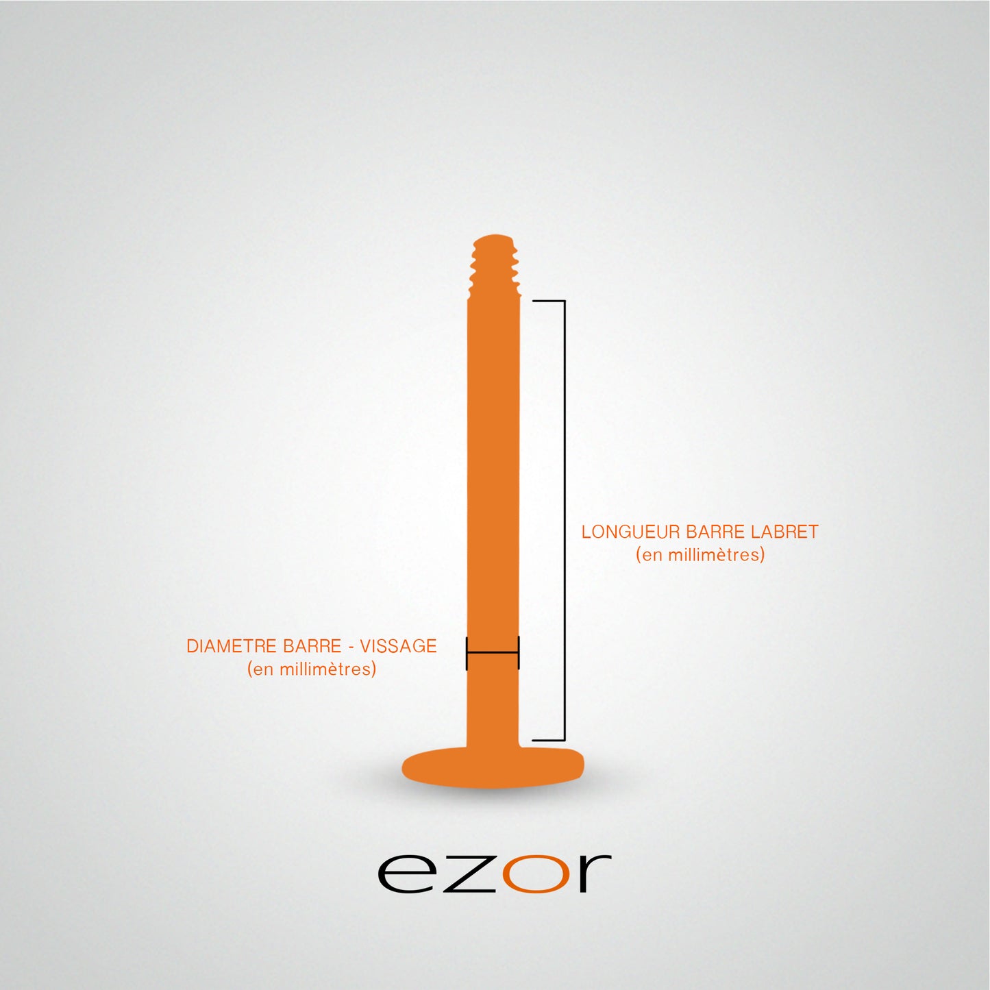 Screwable bioplast piercing bar