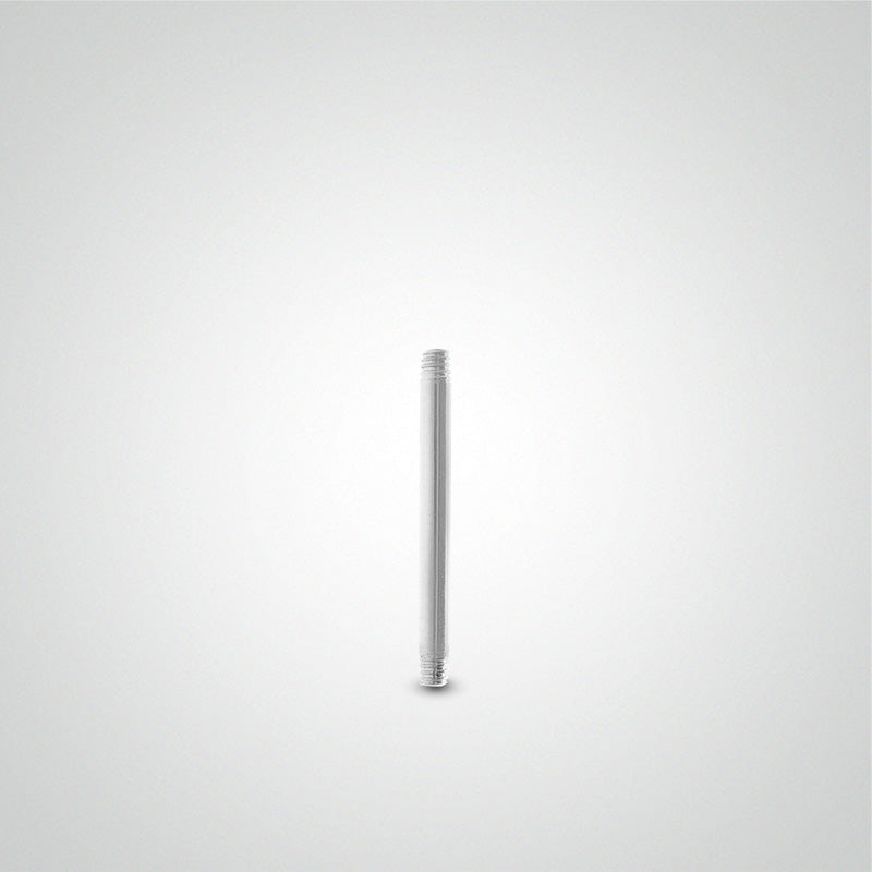 Piercing barre droite or blanc (1,6mm)