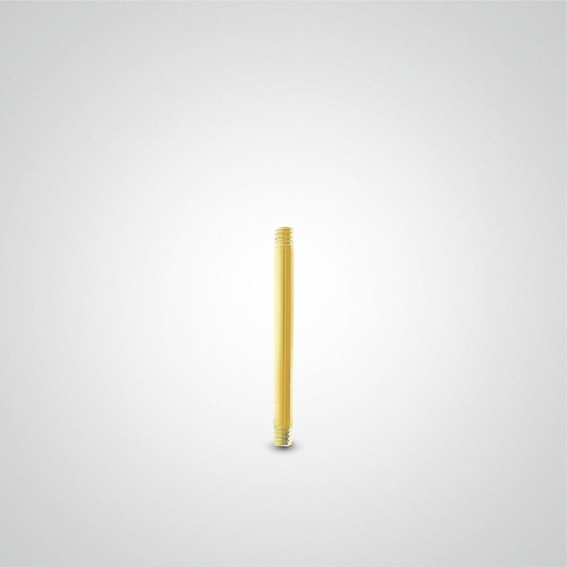 Piercing barre droite or jaune (1,2mm)