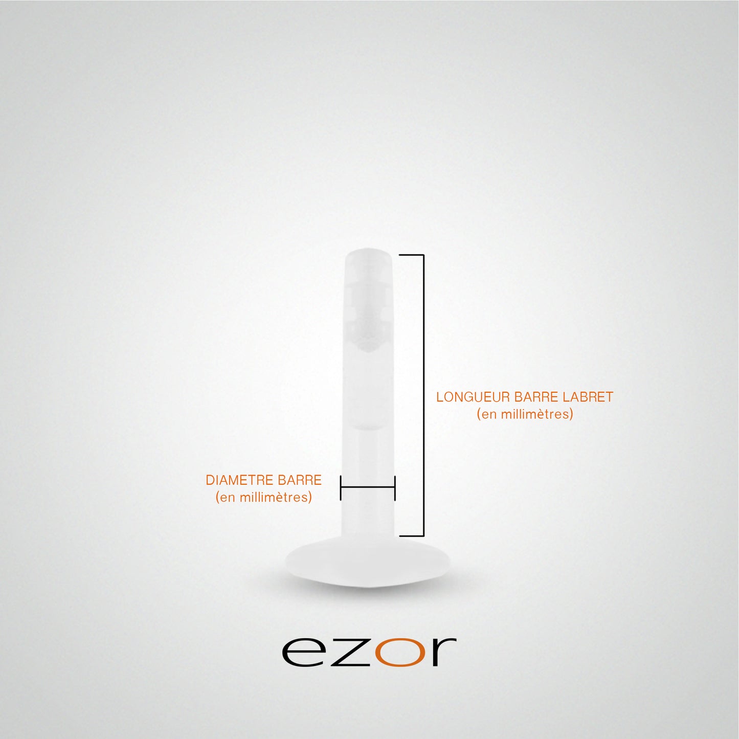 0.05 Carat Black Diamond Tragus Piercing in White Gold