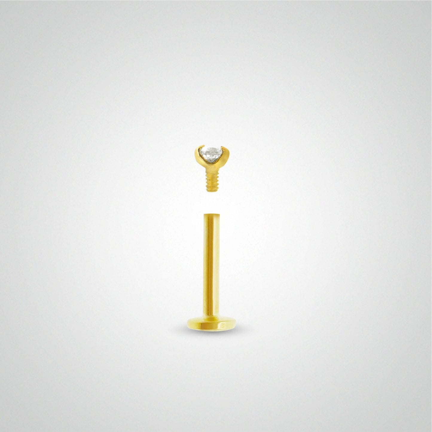 Yellow gold earring with 0.03 carat diamond