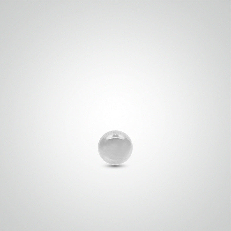 Boule de piercing or blanc (1,2mm)