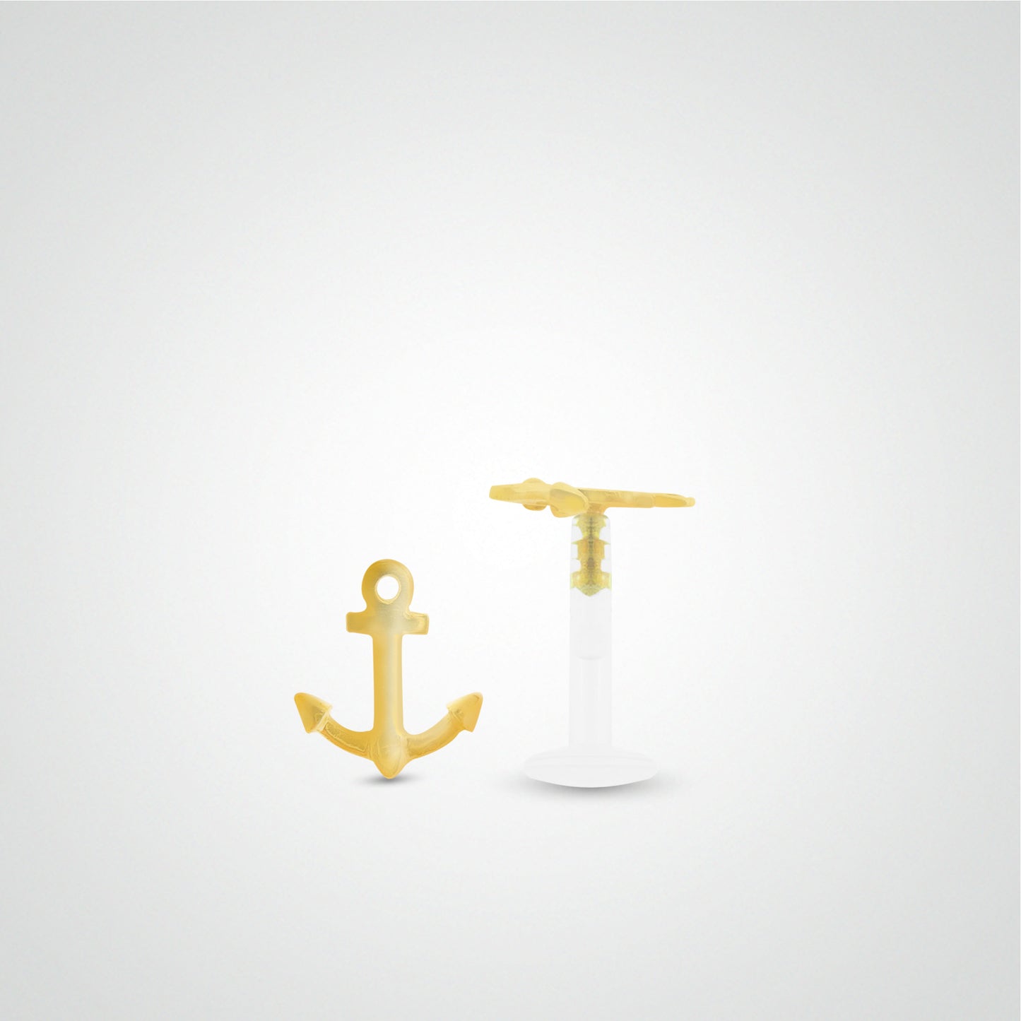 Piercing conch ancre marine en or jaune