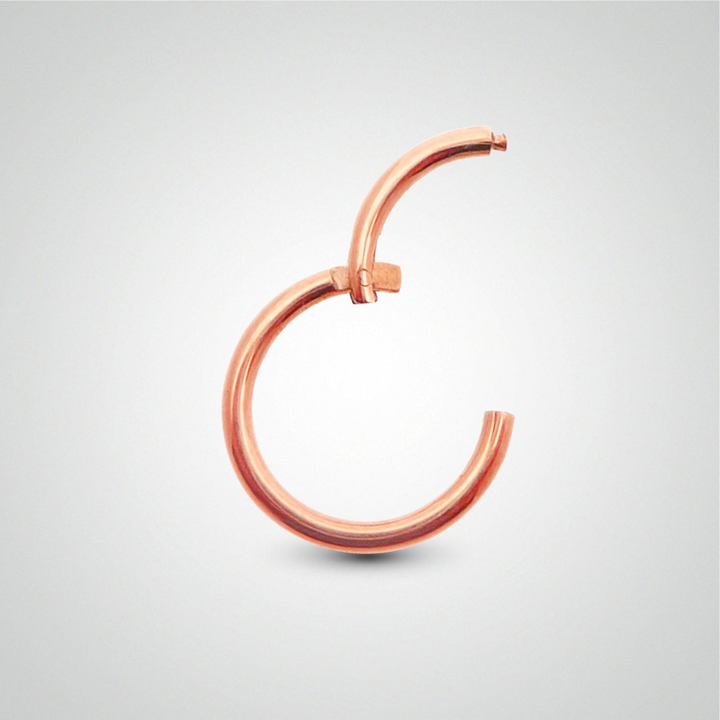 Anneau clicker en or rose (pose manuelle) pour daith et rook