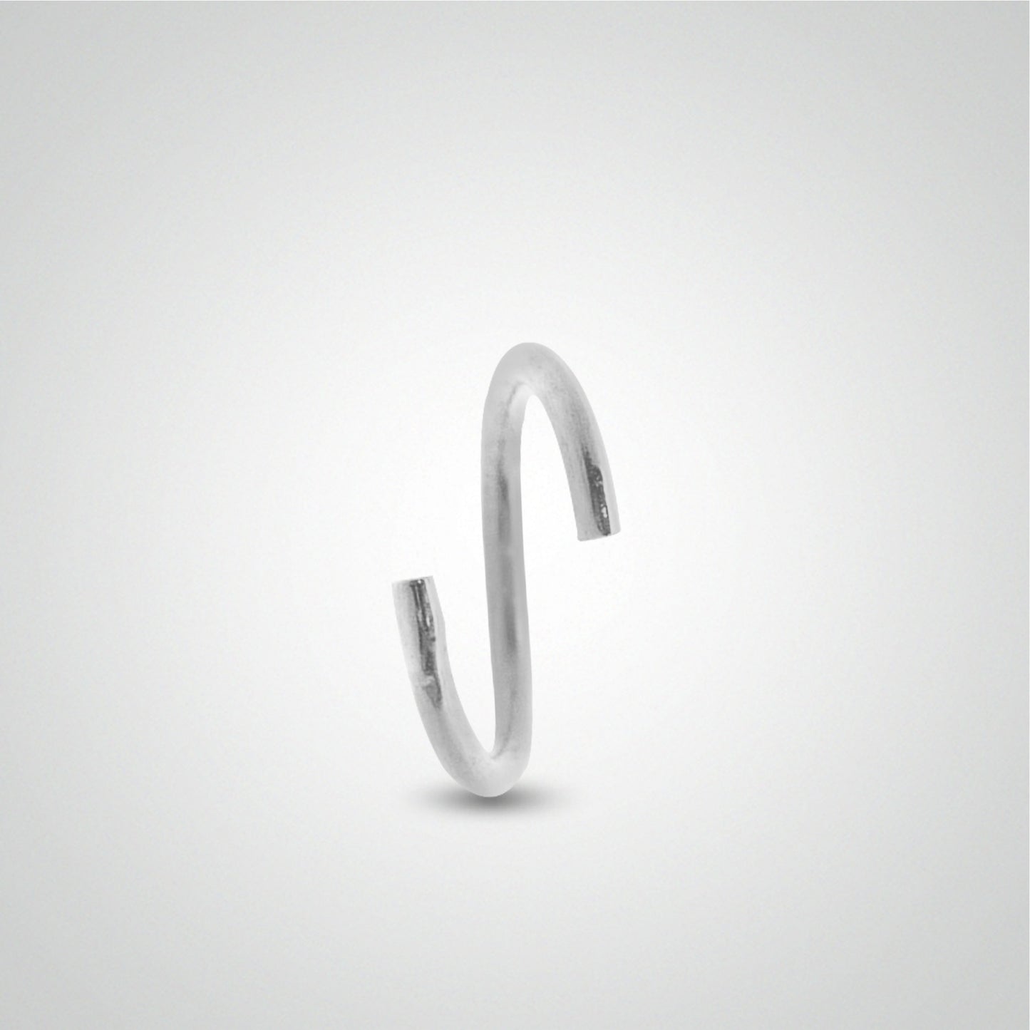 White gold spreader ring for rook and daith piercings