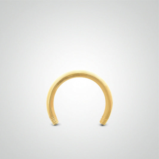 Piercing fer à cheval or jaune (1,2mm)