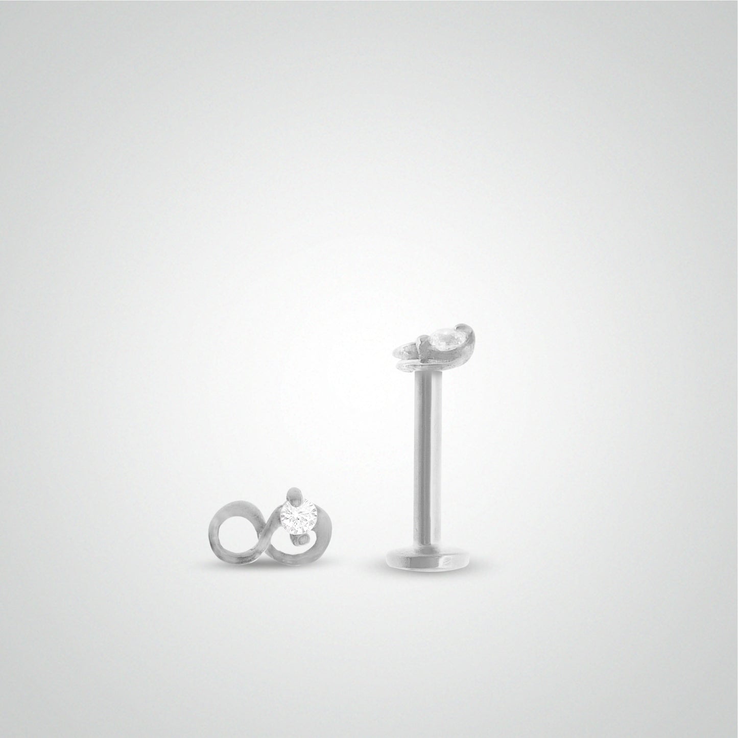 18k white gold infinity helix piercing (screwable)