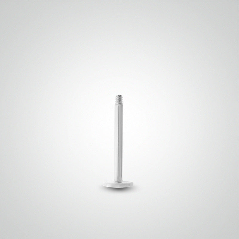 White gold labret piercing (1.2mm)