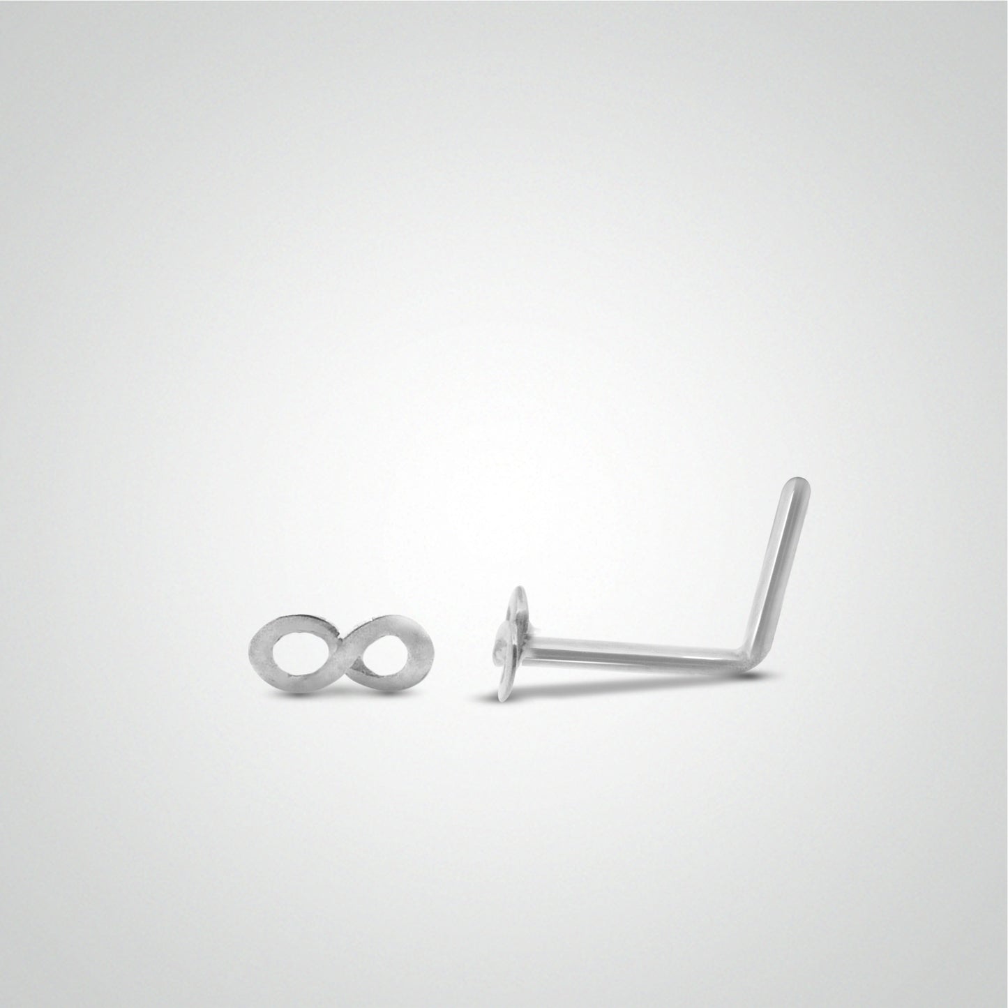 Piercing de nez infini or blanc