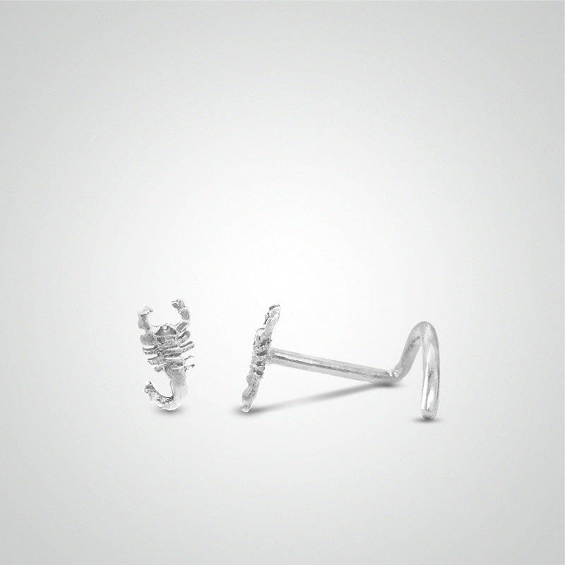 White gold scorpion nose piercing