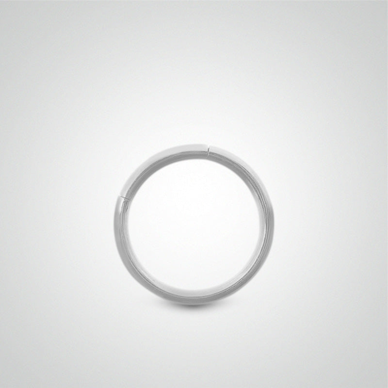 Piercing de nombril anneau segment en or blanc (1,6mm)