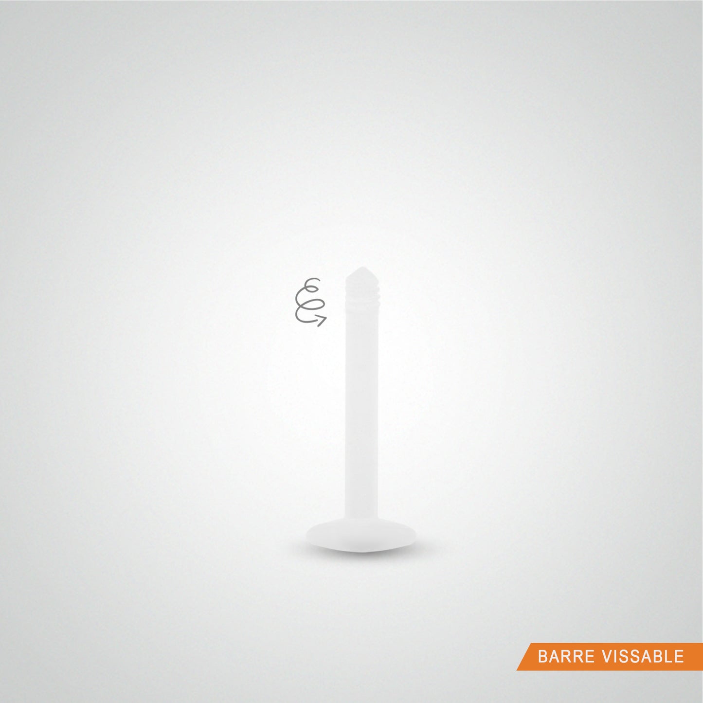 Screwable bioplast piercing bar