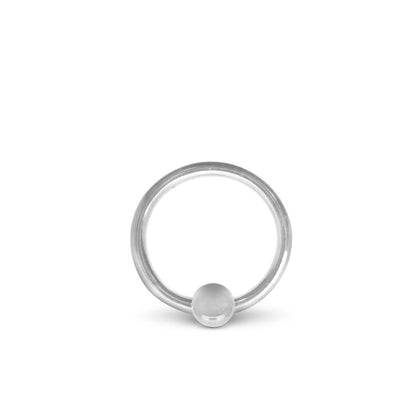 Anneau de piercing type bcr en or blanc massif pour le téton