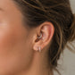Anneau Clicker Daith Rook Or Blanc 18 Carats Oxyde de Zirconium Premium