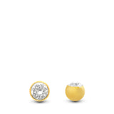 Boule de piercing or jaune avec oxyde zirconium (1,2mm)