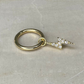 Lightning bolt charm with diamonds in yellow gold
