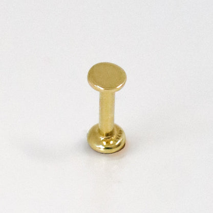 Piercing d'oreille rond plat en or jaune 18 carats