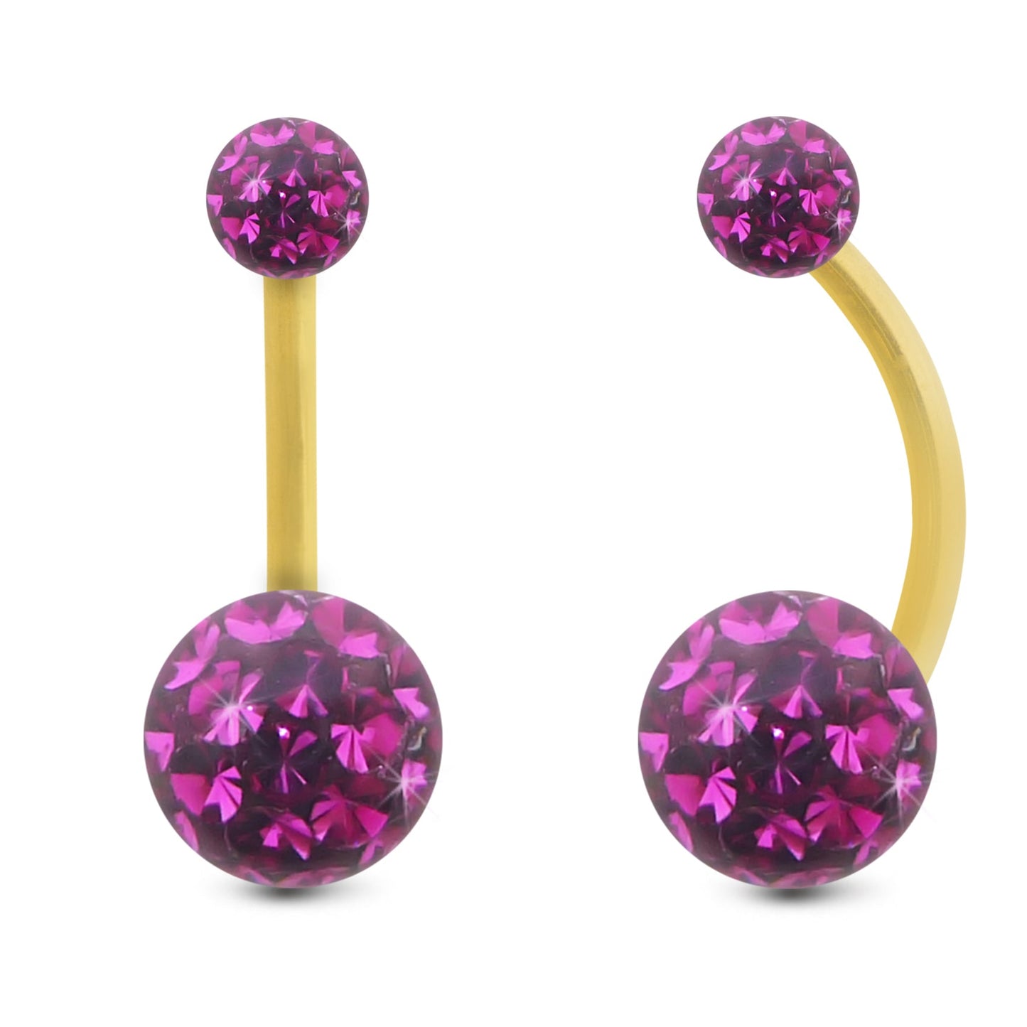 piercing nombril or 18 carats boules interchangeables