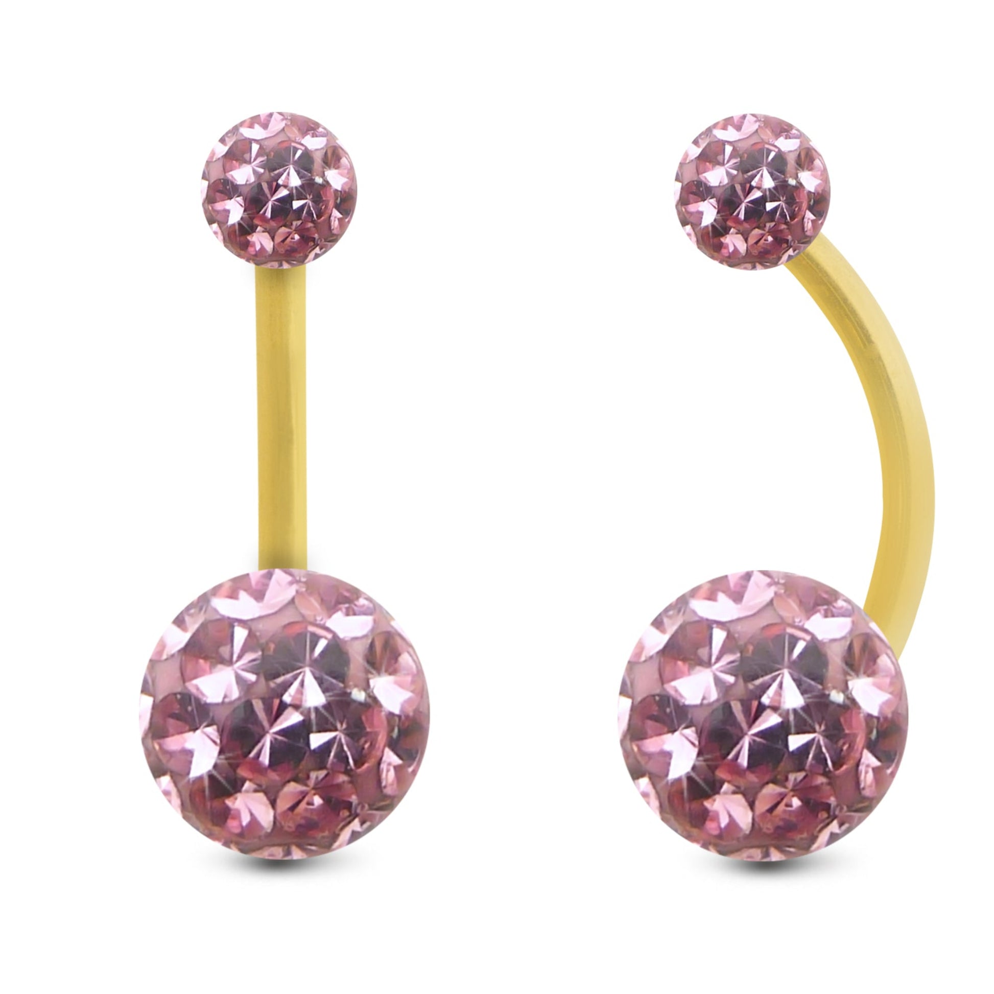 bijou piercing nombril or jaune luxe