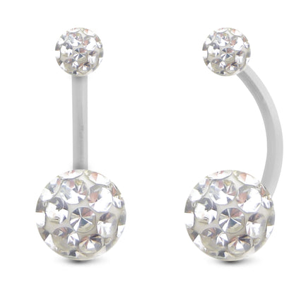 piercing nombril or blanc 18 carats cristal premium