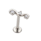 Piercing adélaïde or blanc 18 carats avec oxydes de zirconium