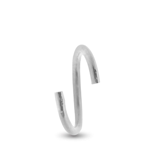 Piercing anneau à écarter avec boule en or blanc ouvert