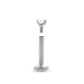 Boucle d’oreille dévissée en or blanc 18 carats avec oxyde de zirconium