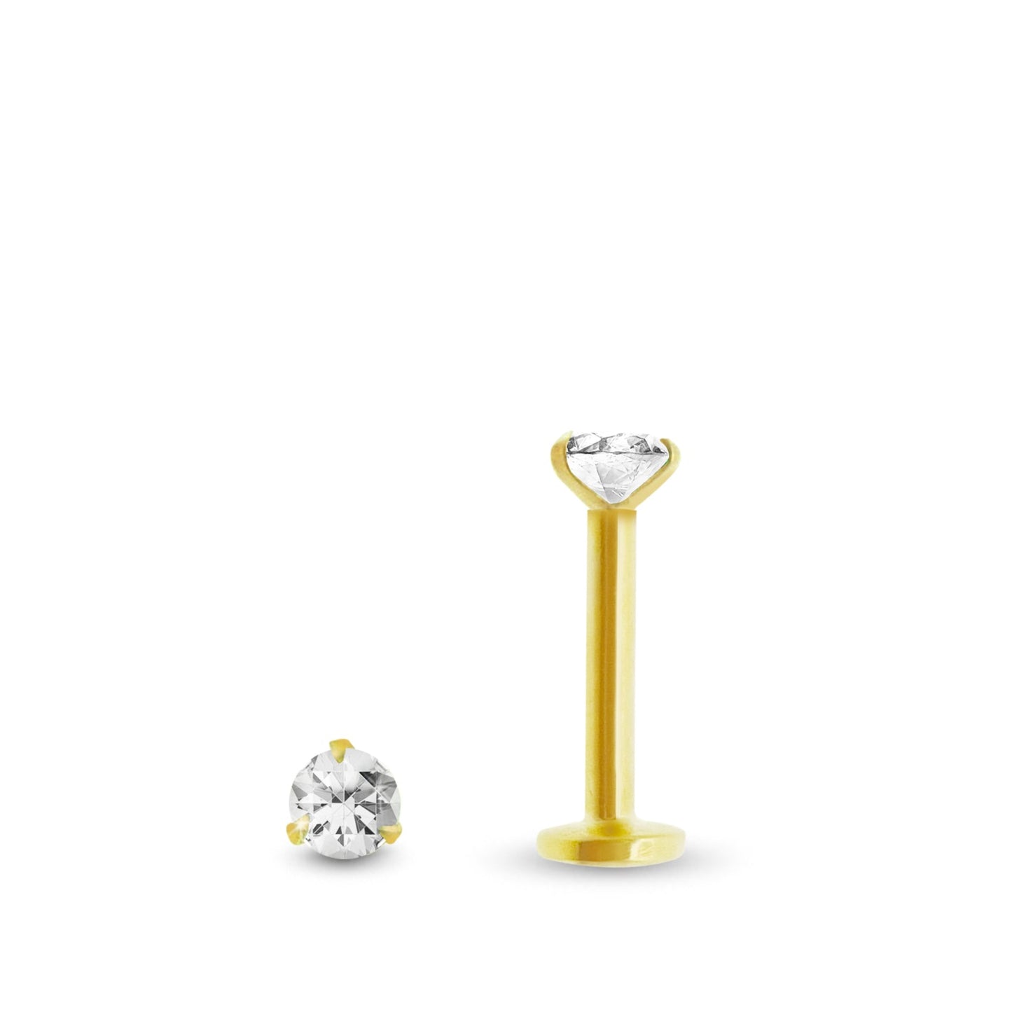 Boucle d’oreille en or jaune 18 carats avec diamant 0,05 carat serti pour bijou d’oreille élégant