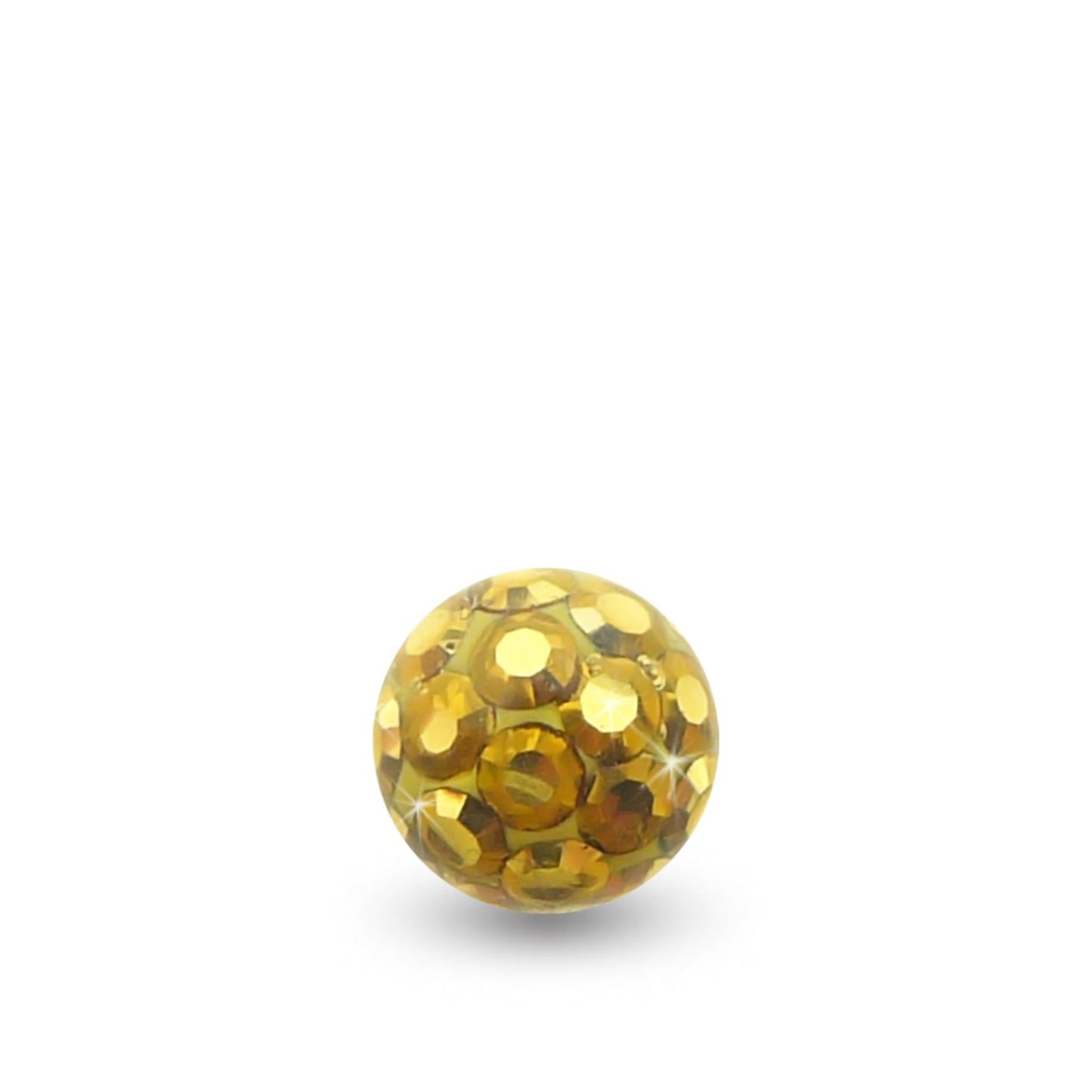 Boule de piercing à visser ornée de cristaux de Swarovski (golden)