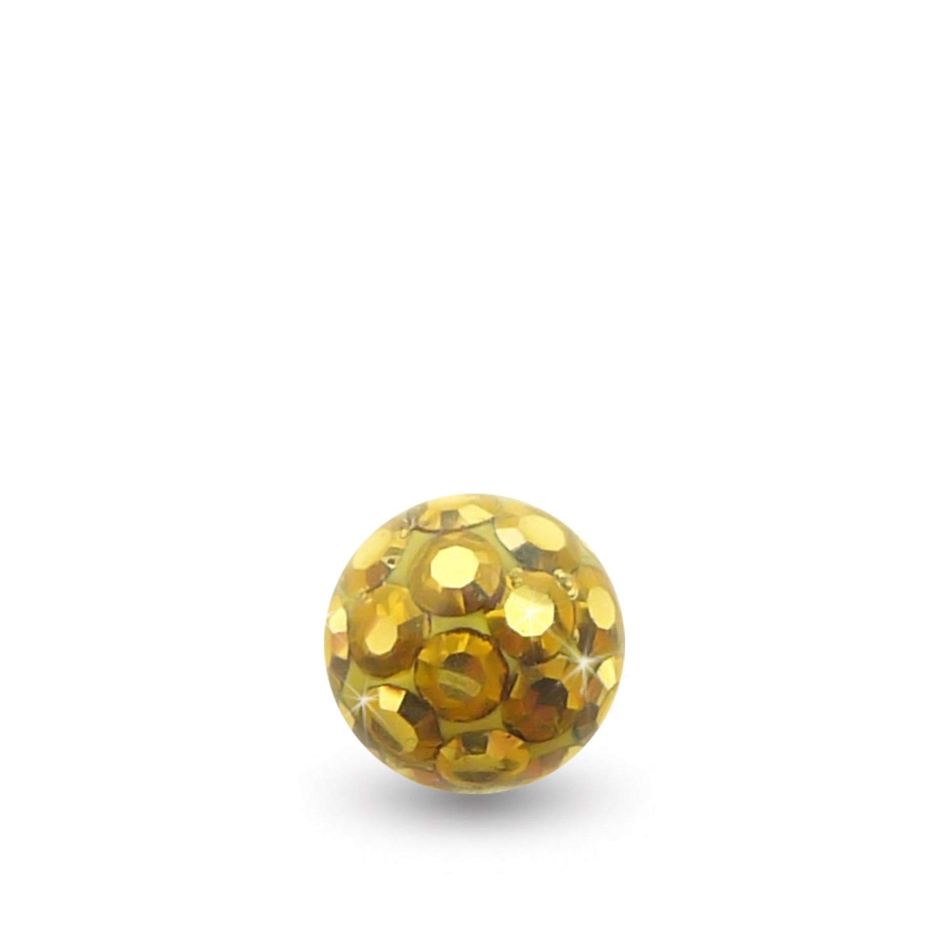 Boule de piercing à visser ornée de cristaux de Swarovski (golden)