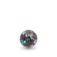 Boule de piercing avec cristaux de Swarovski multicolore (à visser sur barre en 1,6mm)