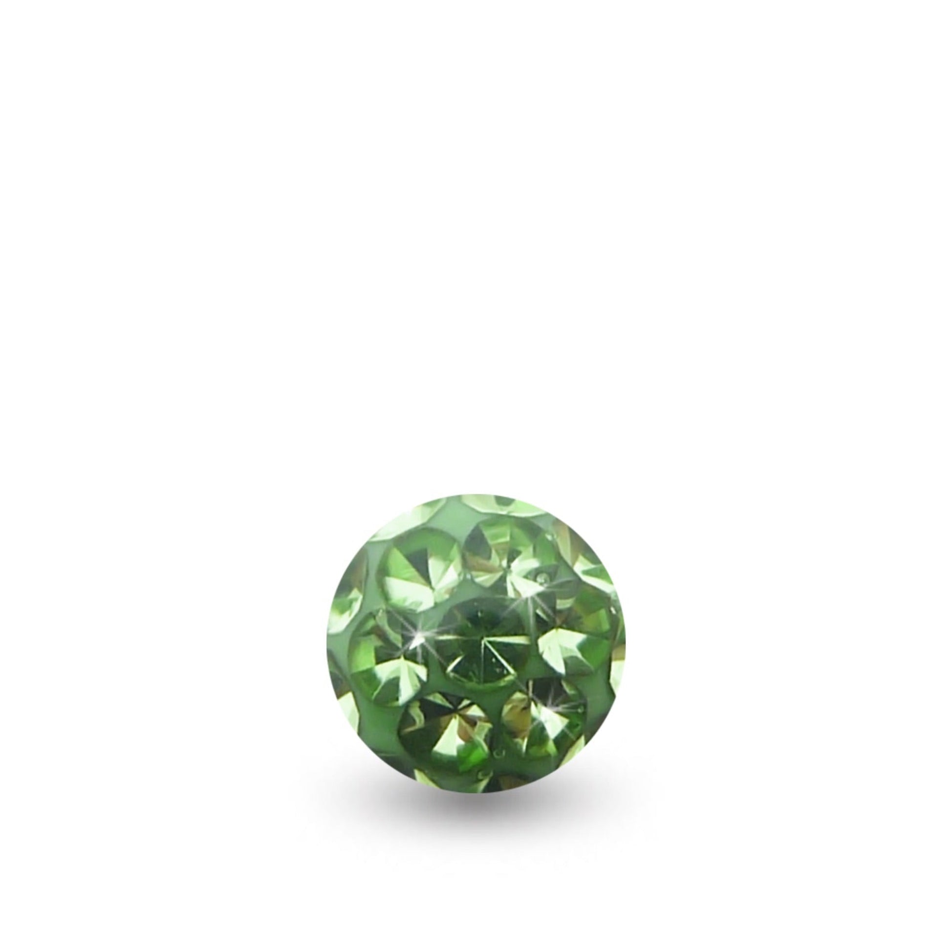 Boule de piercing à visser ornée de cristaux de Swarovski (vert)