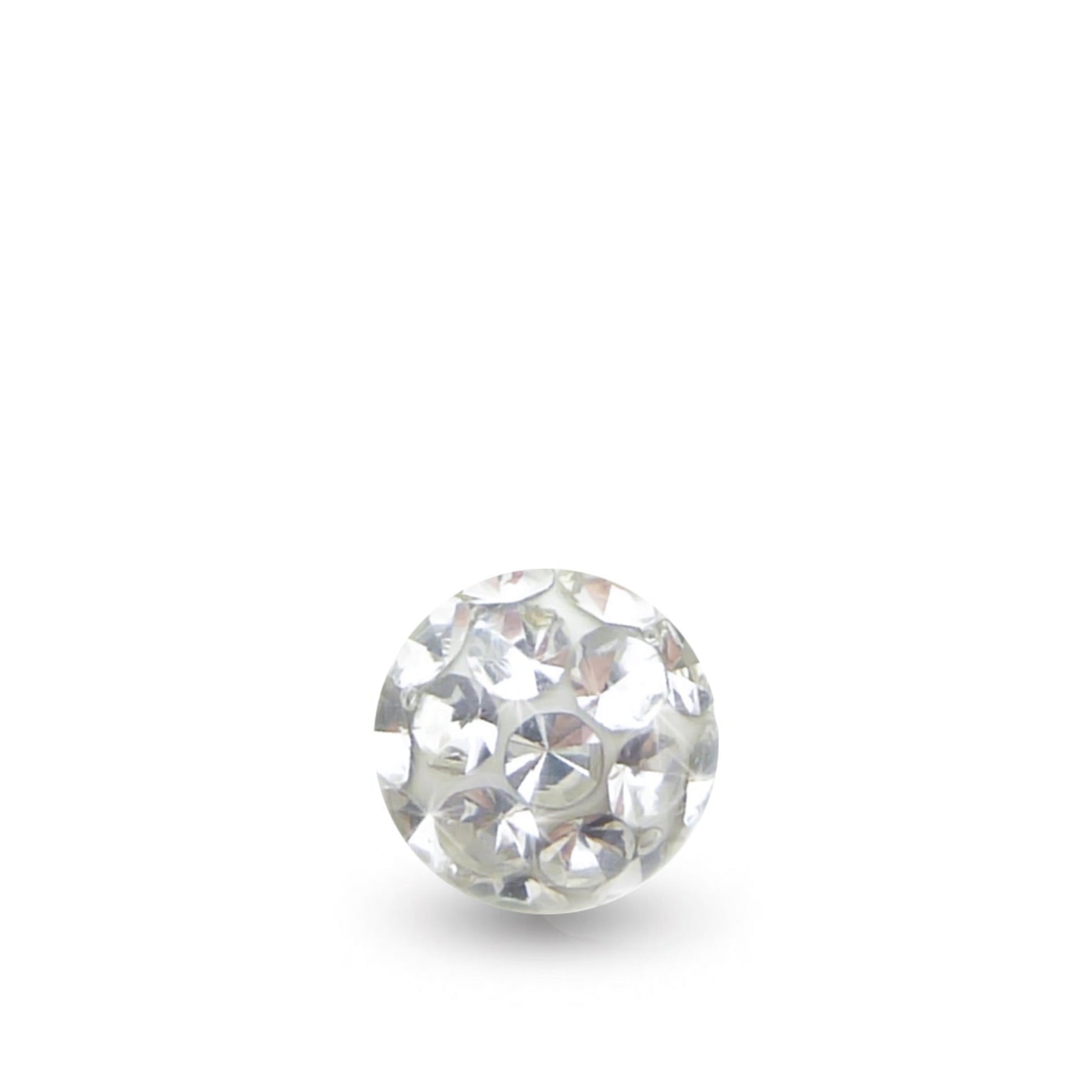 Boule de piercing à visser ornée de cristaux premium(blanc)