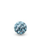 Boule de piercing à visser ornée de cristaux premium(bleu clair)