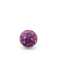 Boule de piercing à visser ornée de cristaux premium(fushia)