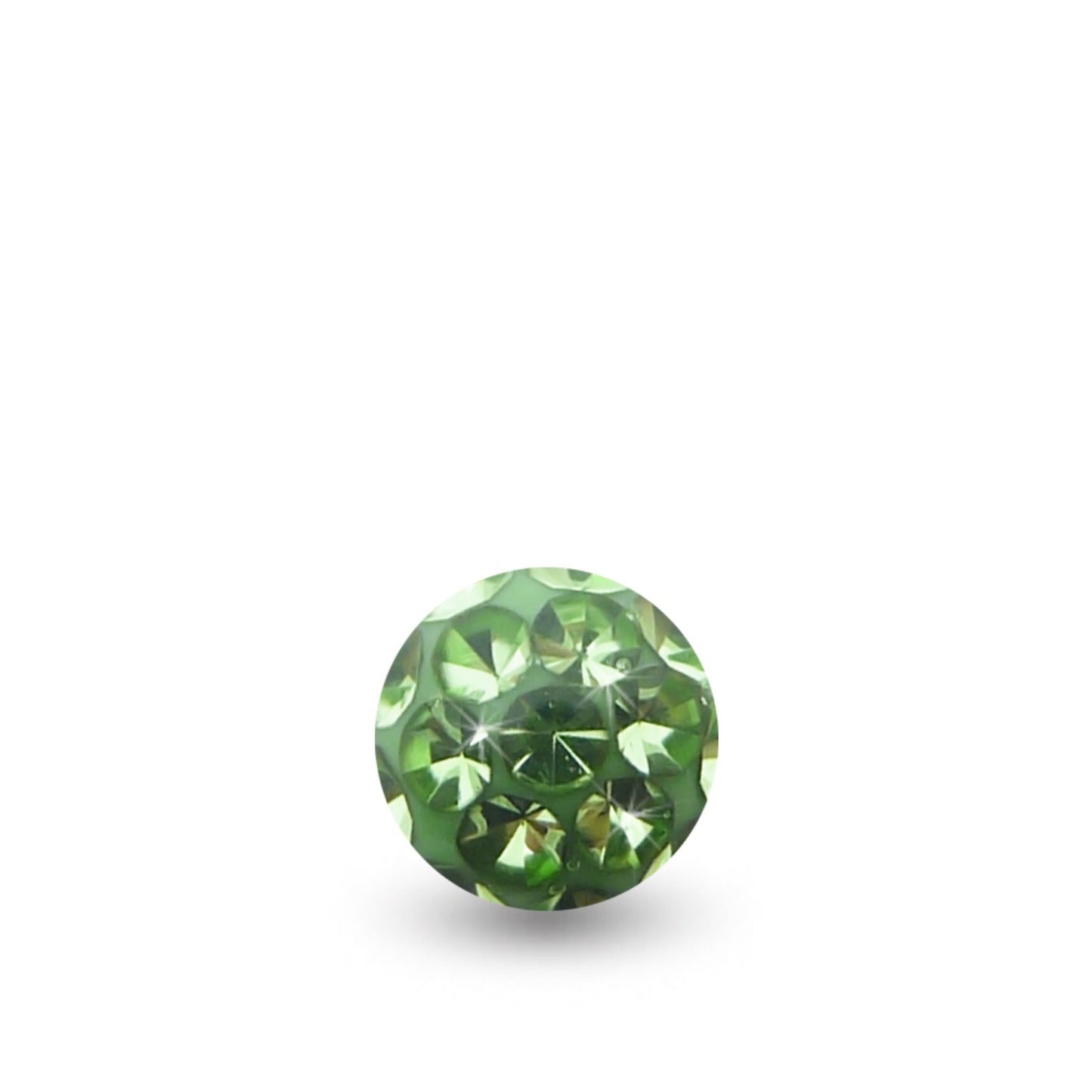 Boule de piercing à visser ornée de cristaux premium(vert)