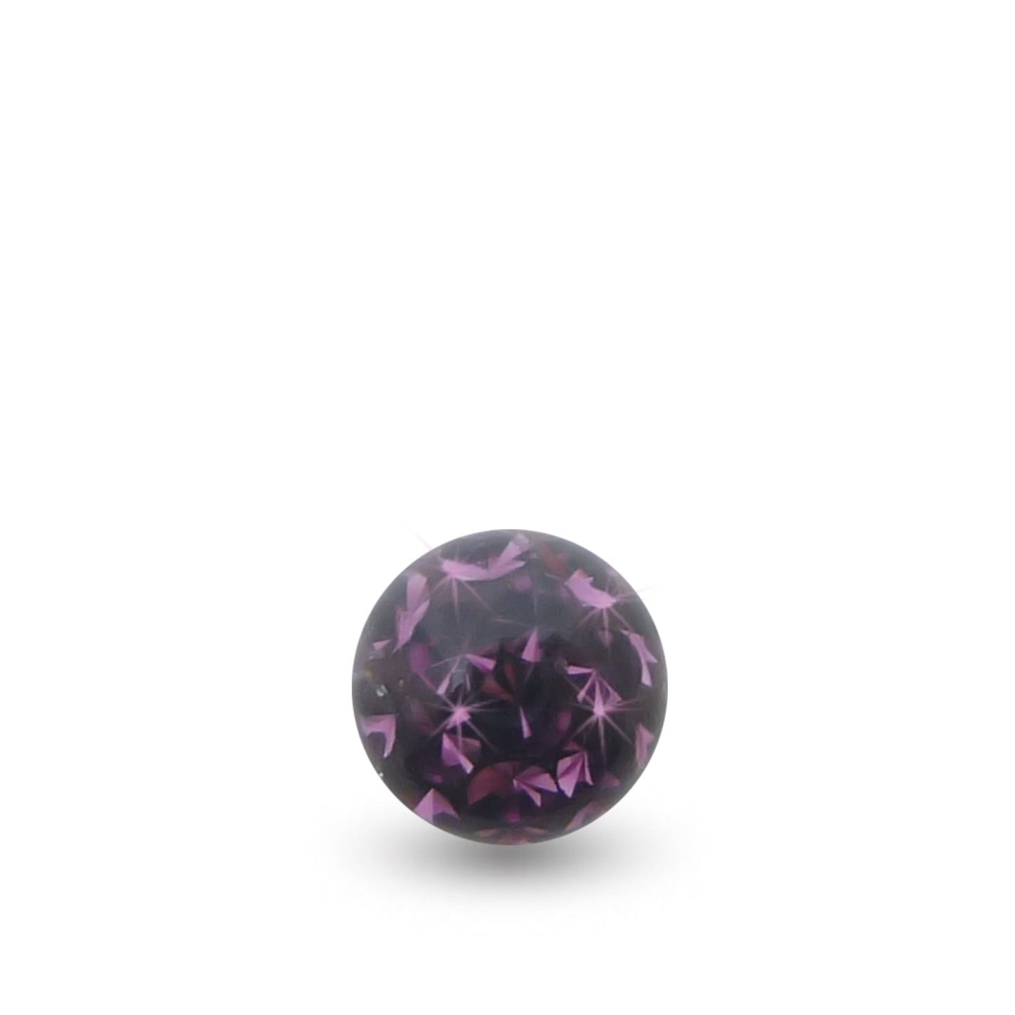 Boule de piercing à visser ornée de cristaux premium(violet)