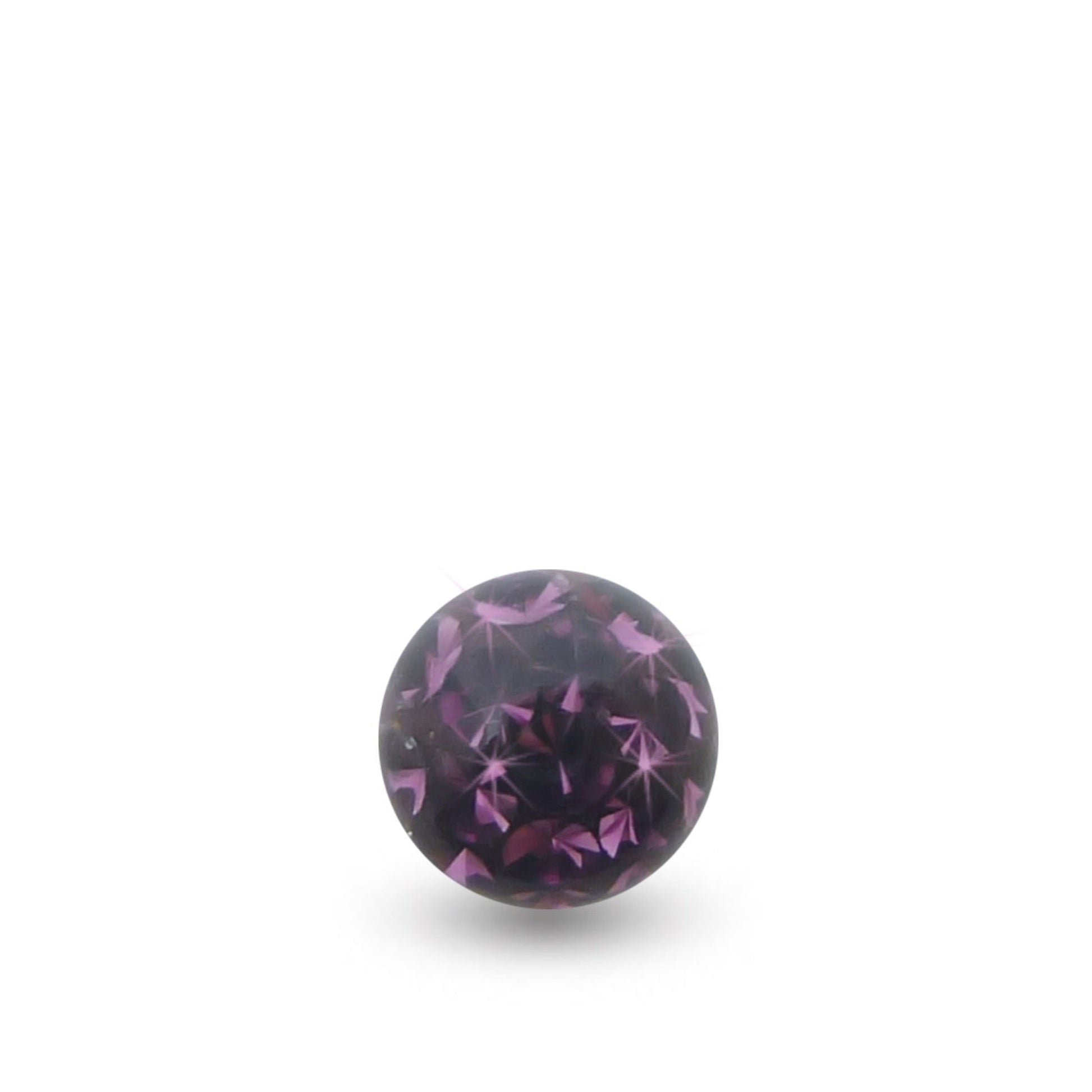 Boule de piercing à visser ornée de cristaux premium(violet)