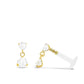 Piercing conch en or jaune 18 carats avec pendentif et pierre en oxyde de zirconium