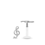 White gold treble clef helix piercing